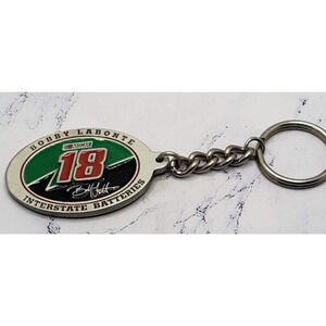 1998 NASCAR Bobby Labonte #18 Interstate Batteries Pewter Keychain